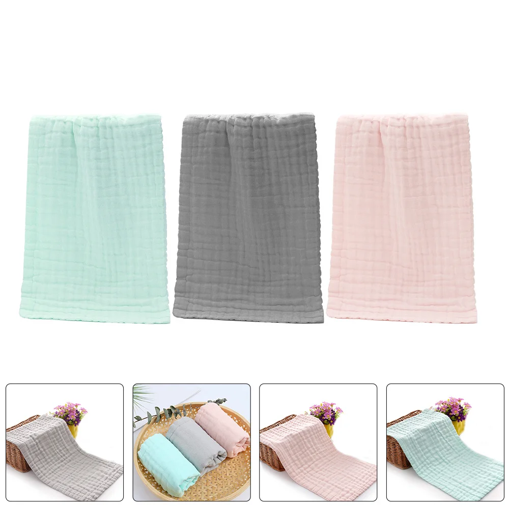 

3 шт. детские мочалки, ультра-мягкий муслин, хлопок, размер для новорожденных, ванна, протирка, слюня, ткань для отрыжки для чувствительной кожи