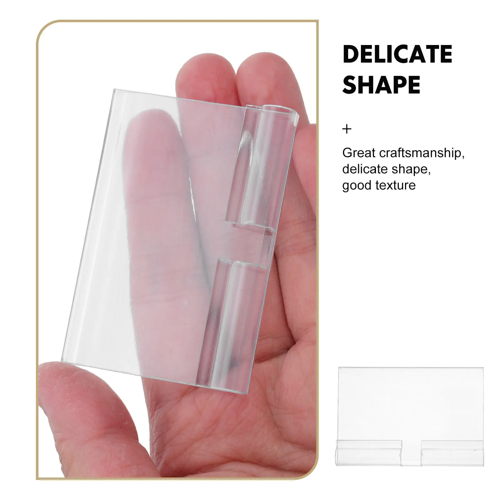 100Pcs Clear Plastic Price Tag Holder for Wire Shelf Retail Store Sign Display Stand Supermarket Label Clear Price Tag