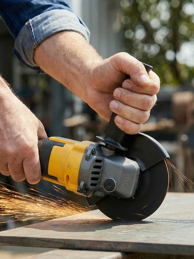 MELLWIN 125MM Bürstenloser Elektrischer Winkelschleifer 3-Gang M14 Schneid- und Poliermaschine Holzbearbeitungswerkzeug für Makita 18V Akku