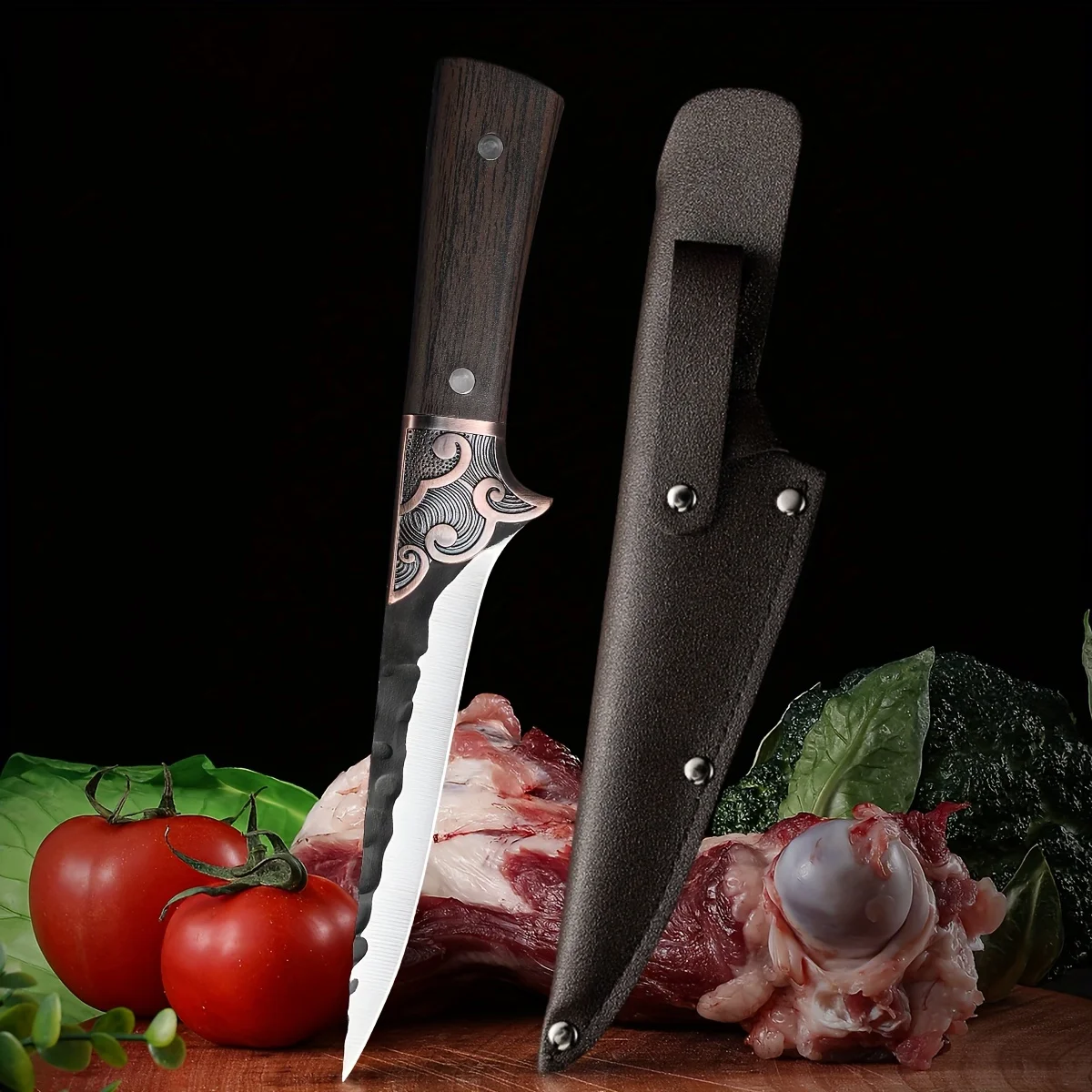 Hard and Sharp Stainless Steel Boning Knife, Professional Forged Chef\'s Knife, Vegetable and Meat Cutting Knife Kitchen Tool