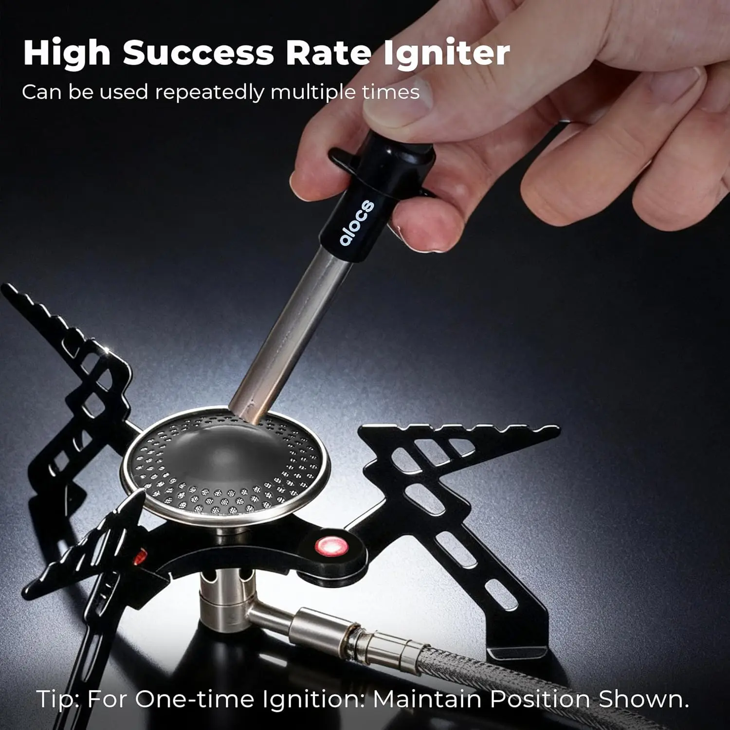 Réchaud de randonnée Portable 2800W avec allumage, réchaud de Camp pliable, adaptateur Butane, sac de transport pour randonnée, Camping, pique-nique, Emer