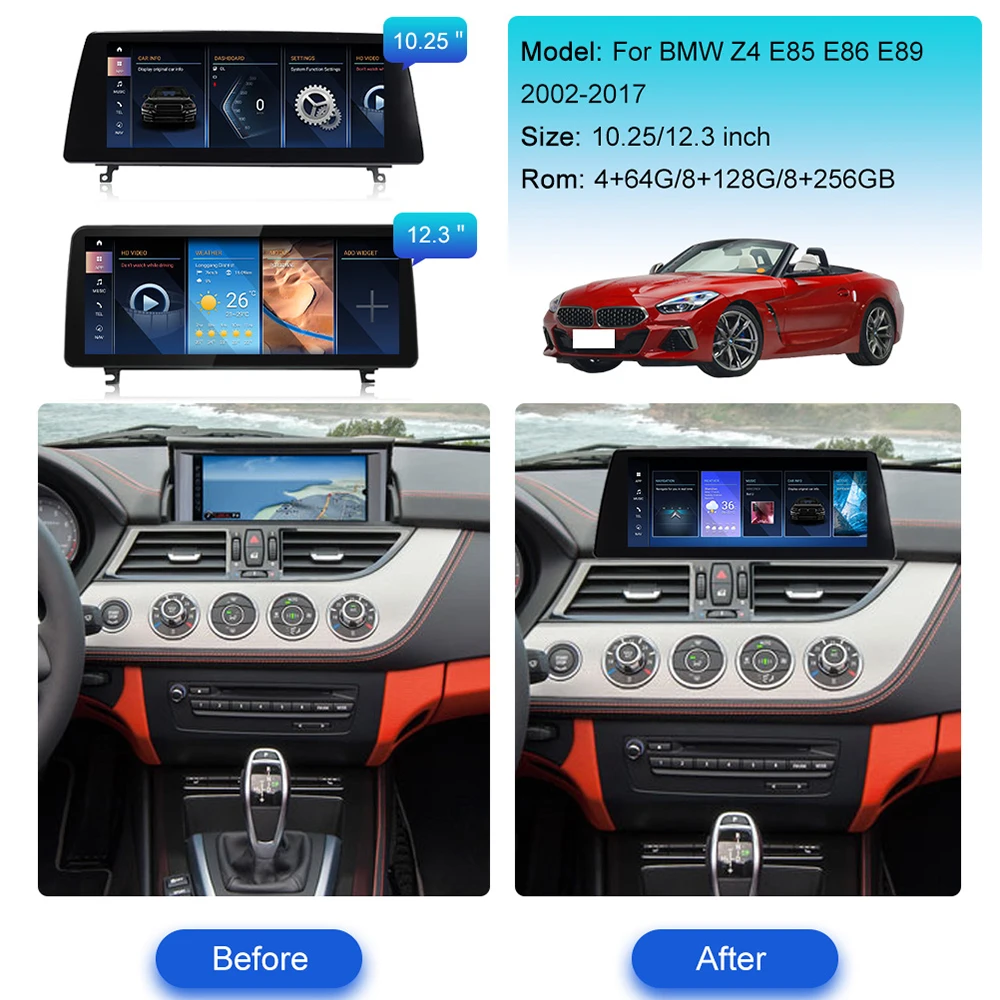 

10.25 Inch Android 13 Carplay 4G For BMW Z4 E89 2009-2017 ID8 Car Multimedia Player GPS Navigation Auto Radio Screen Headunit 4G