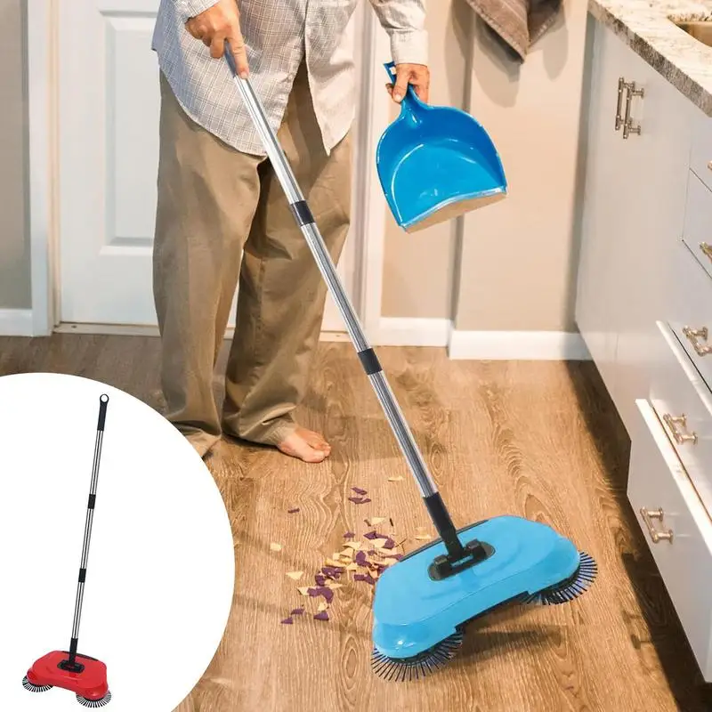 Carpet Floor Sweeper Non Electric Kitchen Sweeper Floor Cleaning Tools Adjustable Handle Sweeper For Cleaning Pet Hair Loose