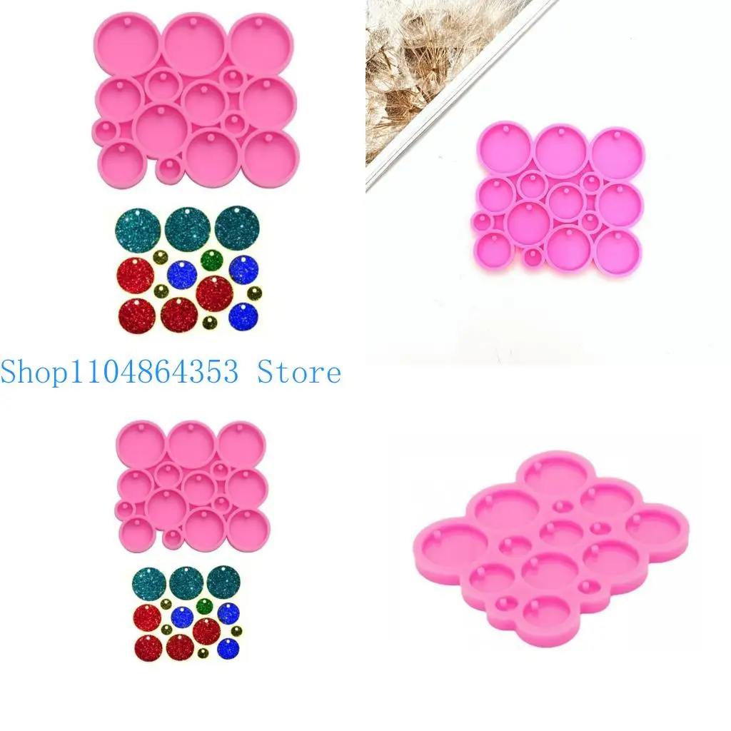 

652f Силиконовый кружок Клавичной Подвесной Плесень Круглый Силиконовый Клавичный Плесень для ключевых колец для ювелирных для