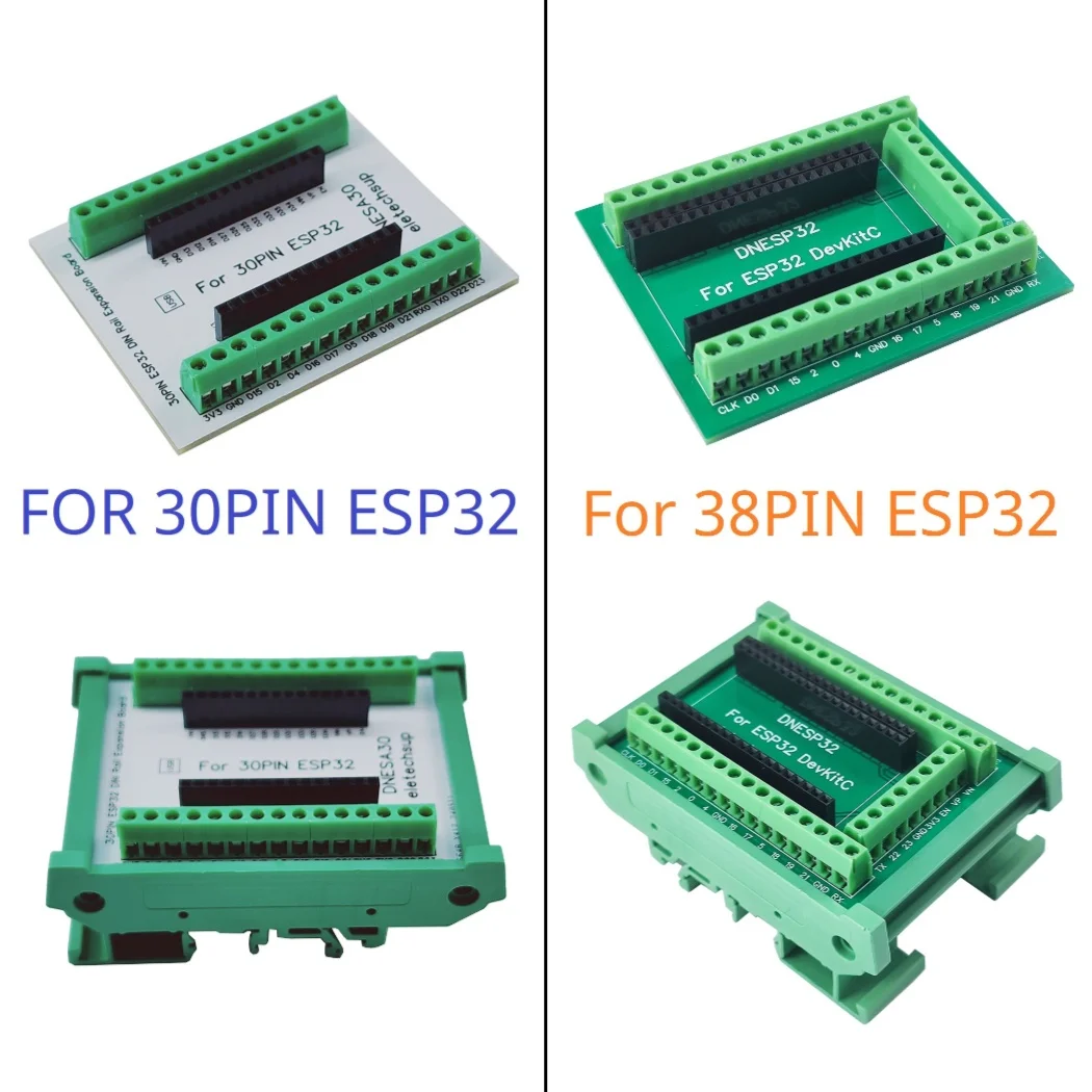Din Rail Mounting DIN35 C45 Rail ESP32 Base Plate 3.96 Terminal Screw Terminal Block Adapter Module for Arduino Wifi BT IOT DIY