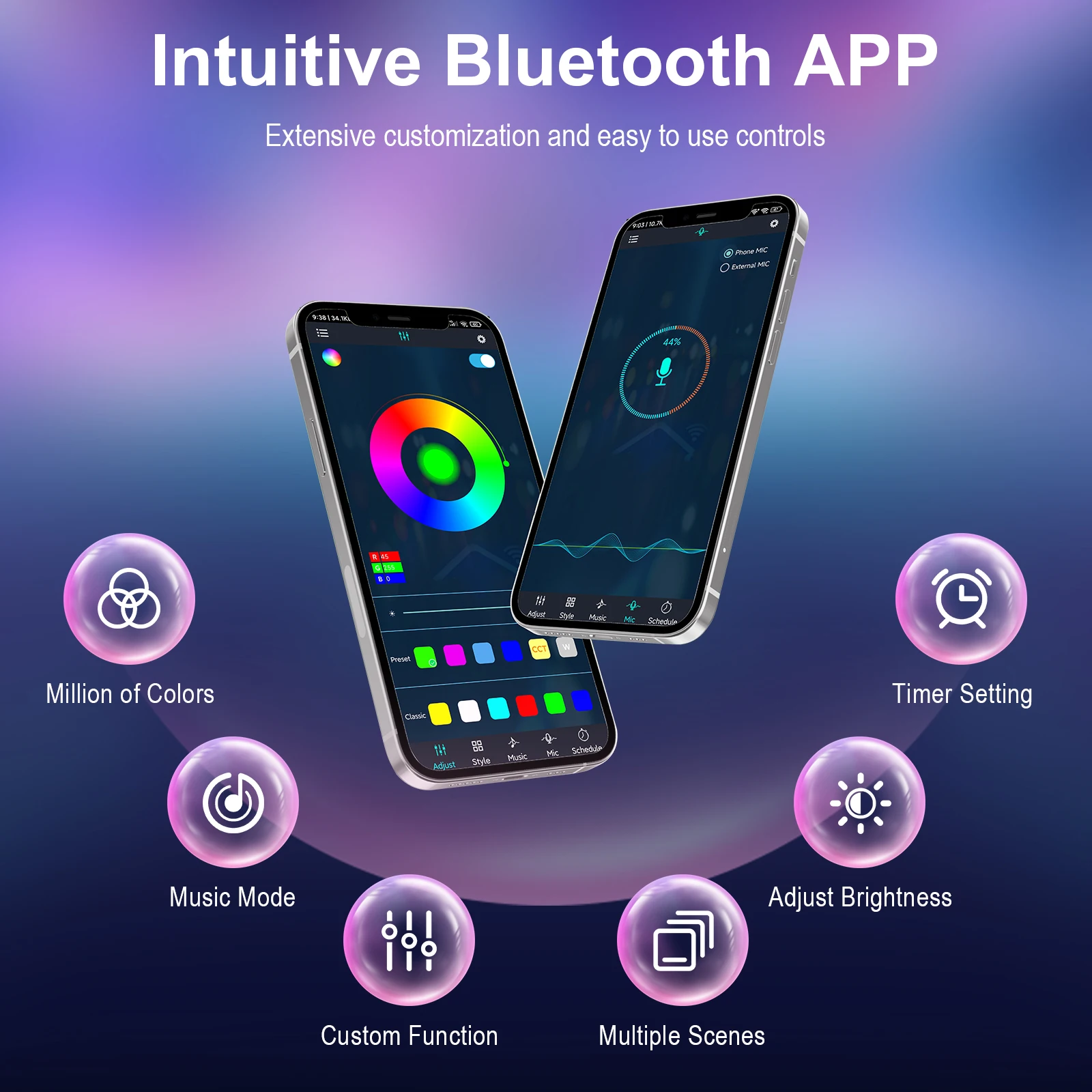 RGBIC Neon LED Strip Lights Silicone Neon Rope Light Smart APP Control Music Sync Dream Color Chasing Strip Tape for Room