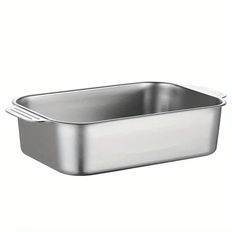 Deep Baking Sheet Stainless Steel Roasting Pan Non-Stick Grilling Trays Oven Accessories Baking Tools Kitchen Accessories