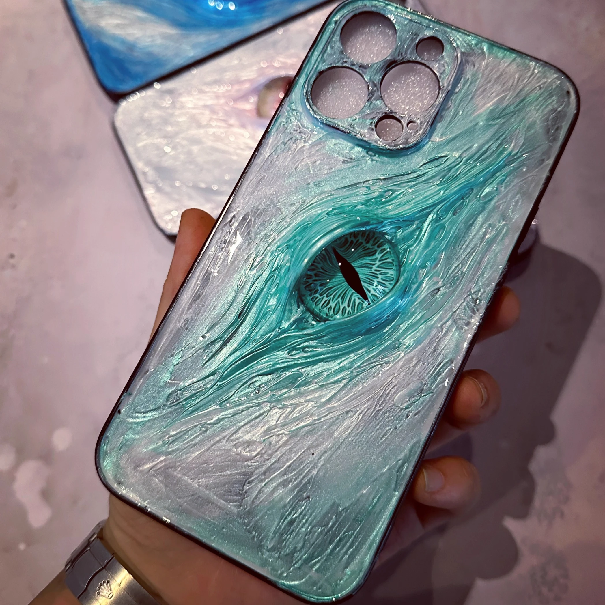 

4023 Cthulhu Devil's Eye Phone Case 3D Protective Cover for IPhone Xiaomi Huawei Samsung Gothic Style Halloween Party Gifts