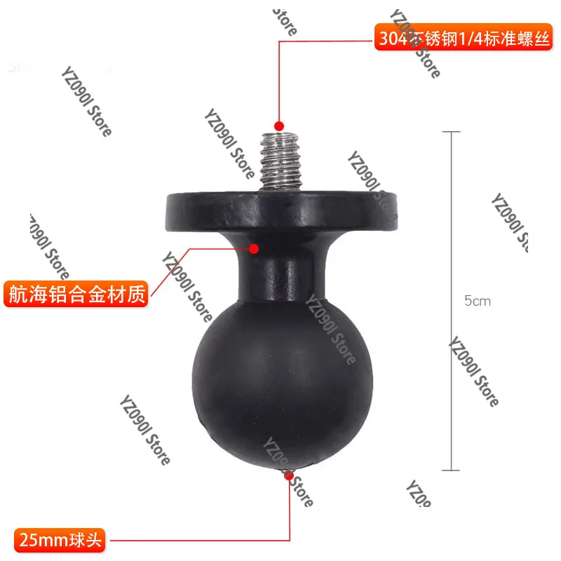 Adjustable 1inch Ball Head Camera Holder Outdoor Motorcycle Riding Camera Bracket