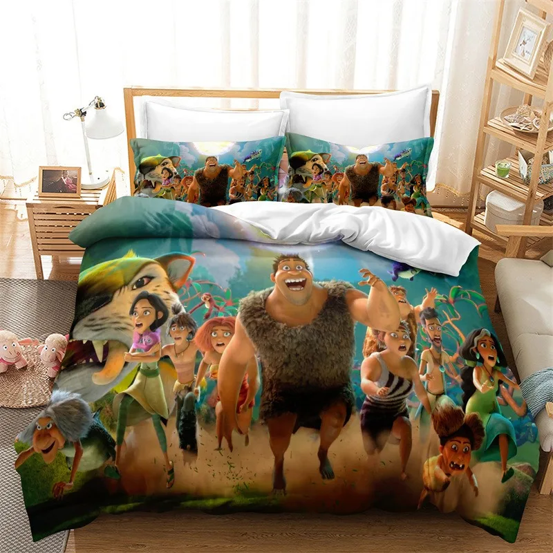 

Комплекты постельного белья с героями мультфильмов The Croods, изысканный комплект постельного белья, пододеяльник, комплект постельного белья, роскошный подарок на день рождения