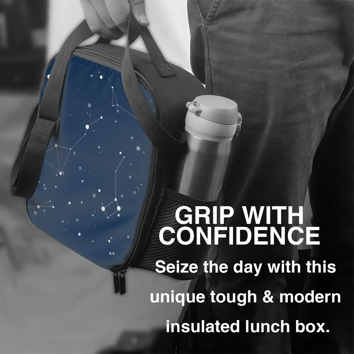 Navy Night Sky Insulated Lunch Bag for Women Space Galaxy Thermal Cooler Bento Box Office Work School