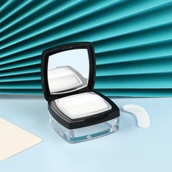 Portable Mini 5g Powder Box Empty Sieve Loose Pot Square With Puff Cosmetic Travel Makeup Jar Sifter Container