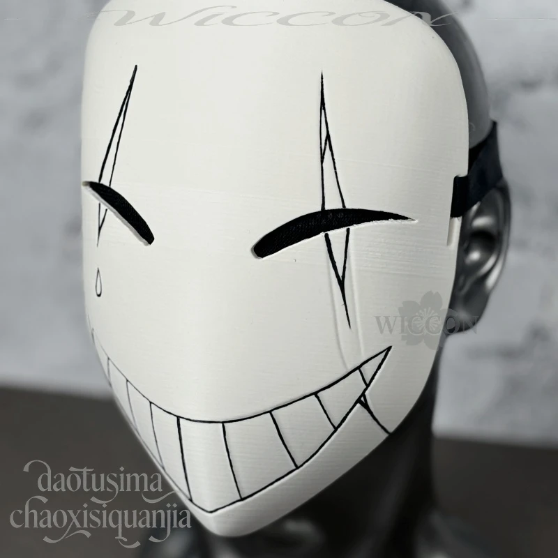 Anime Game The Freak Circus Cosplay Pierrot Horror Clown 3D Polylactic Acid Mask Props Accessories 코스프레 Halloween Christmas Cos view 4