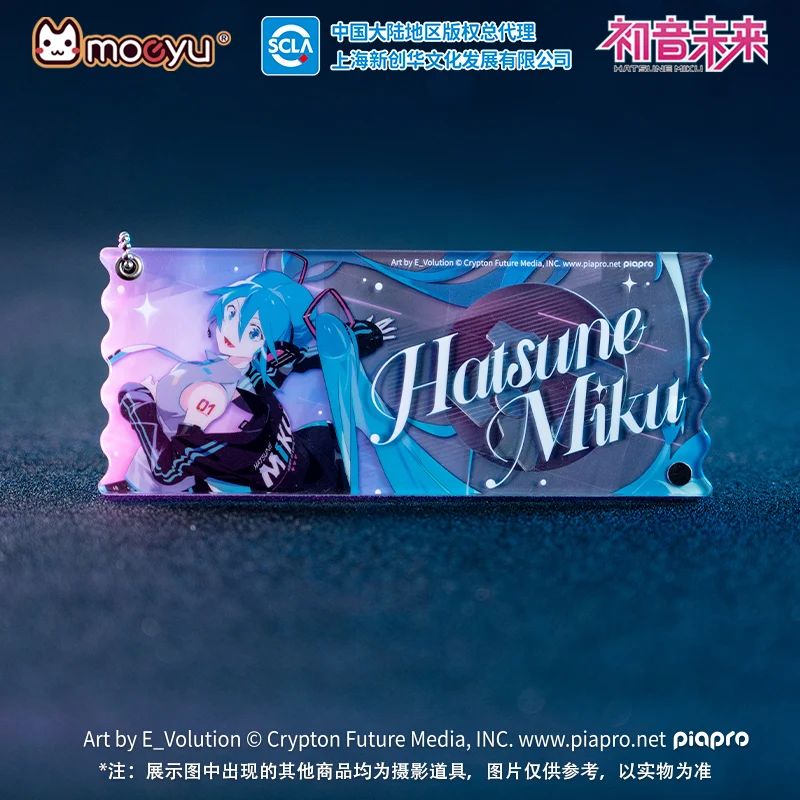 2024 Moeyu Hatsune Miku Keychain Acrylic Pendant Vocaloid Anime Keychains Cute Key Chain Bag Accessory Original