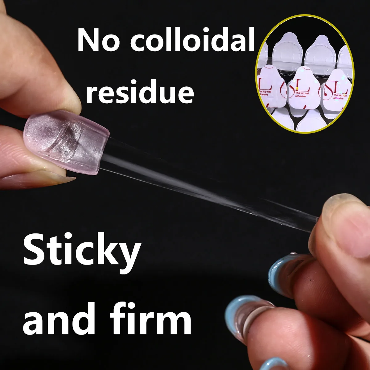 عالية الجودة 10 قطعة القدم مسمار لاصق على الوجهين وهمية مسمار لاصق انفصال لاصق يمكن ارتداؤها مسمار البولندية لاصق #2