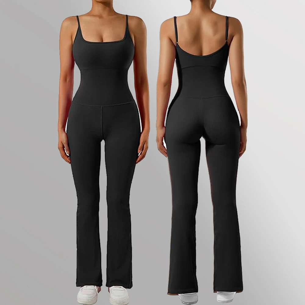 Jumpsuits Women Summer Sleeveless Yoga Clothing Solid Bodycon Rompers Backless Fashion Casual Streetwear Sporty Overall Women