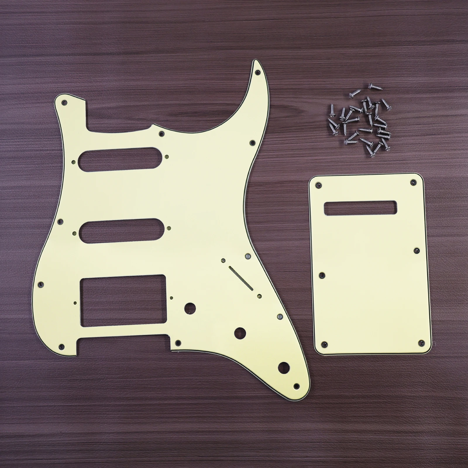 RUKOVA 11-Hole SSH Strat Pickguard Set,  ST Electric Guitar Pickguard with Aluminum Foil Shielding, Fits American & Mexican St
