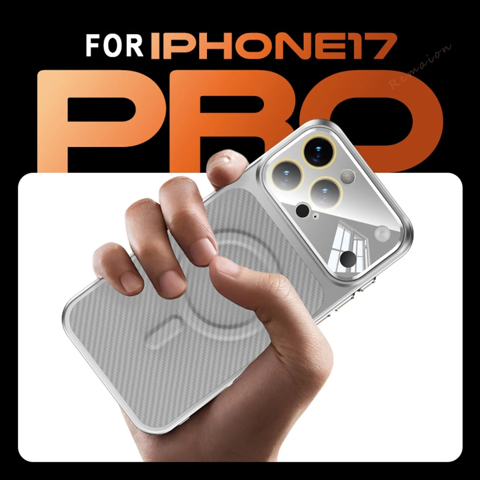 

Official Fiber Magnetic Phone Case For iPhone 17 13 14 15 16 Pro Max 17Pro 16Pro Magsafe Wireless Charging Hard Protector Cover