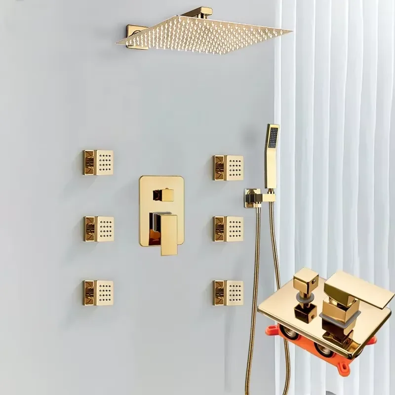 OEM ODM CE Certified Factory Custom Size Rainfall Shower System,Brass Core With Hand Spray Support Private Label Wholesale