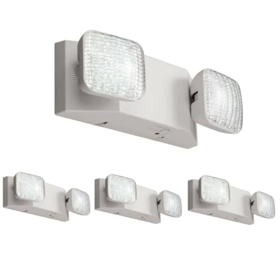 

Emergency Lights with Battery Backup, LED Commercial Emergency Lighting Fixtures Two Head Adjustable, UL 924 Certified, Hardwir