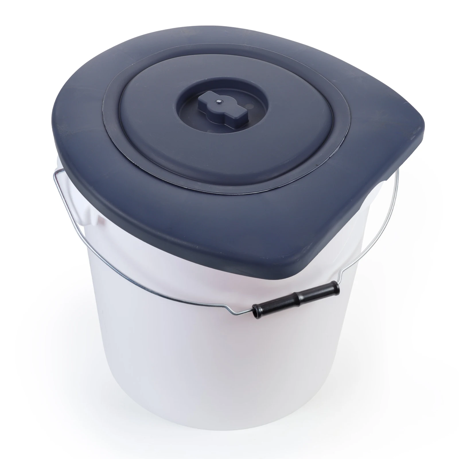 

Universal Toilet with Lid for Elderly Comfortable Use Portable Compact Bucket Seat Easy Installation Emergency Travel Kit Home