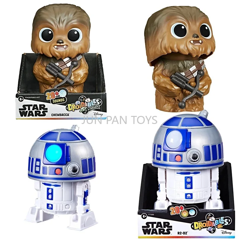 オリジナルハスブロスターウォーズドロイダブルズインタラクティブフィギュアチューバッカ-r2-d2-ミニ電子玩具-20-サウンドライトポータブルロボット人形