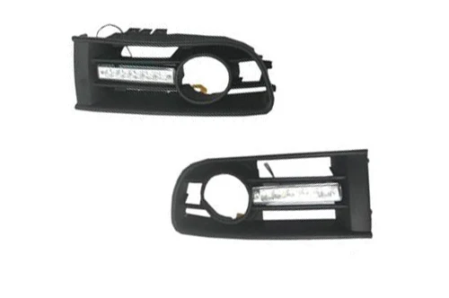 

One Set Fog Light Grille With LED DRL For Volkswagen For VW Polo 9N