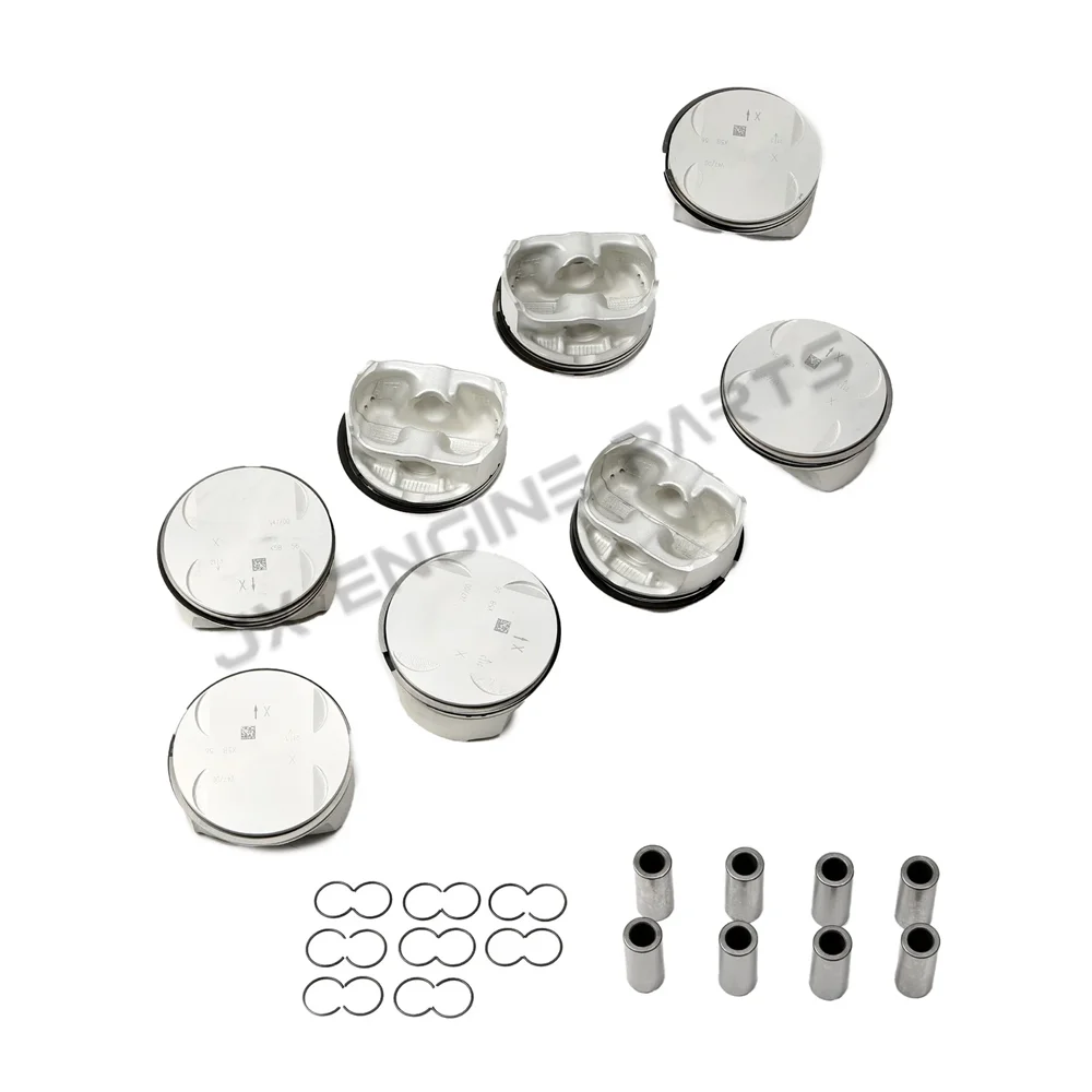 M273 Engine Piston & Piston Ring  Set For Mercedes-Benz 4.6 4.7 5.5 GL450 S400 S450 CL500 E500 G500 S500 R500 4.7L 5.5L 06-16