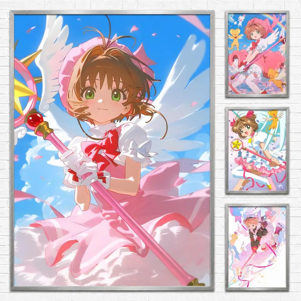 Anime Cardcaptor Sakura Poster Self‑Adhesive Waterproof PP Poster Coffee House Bar Wall Art Sticker Room Home Decor