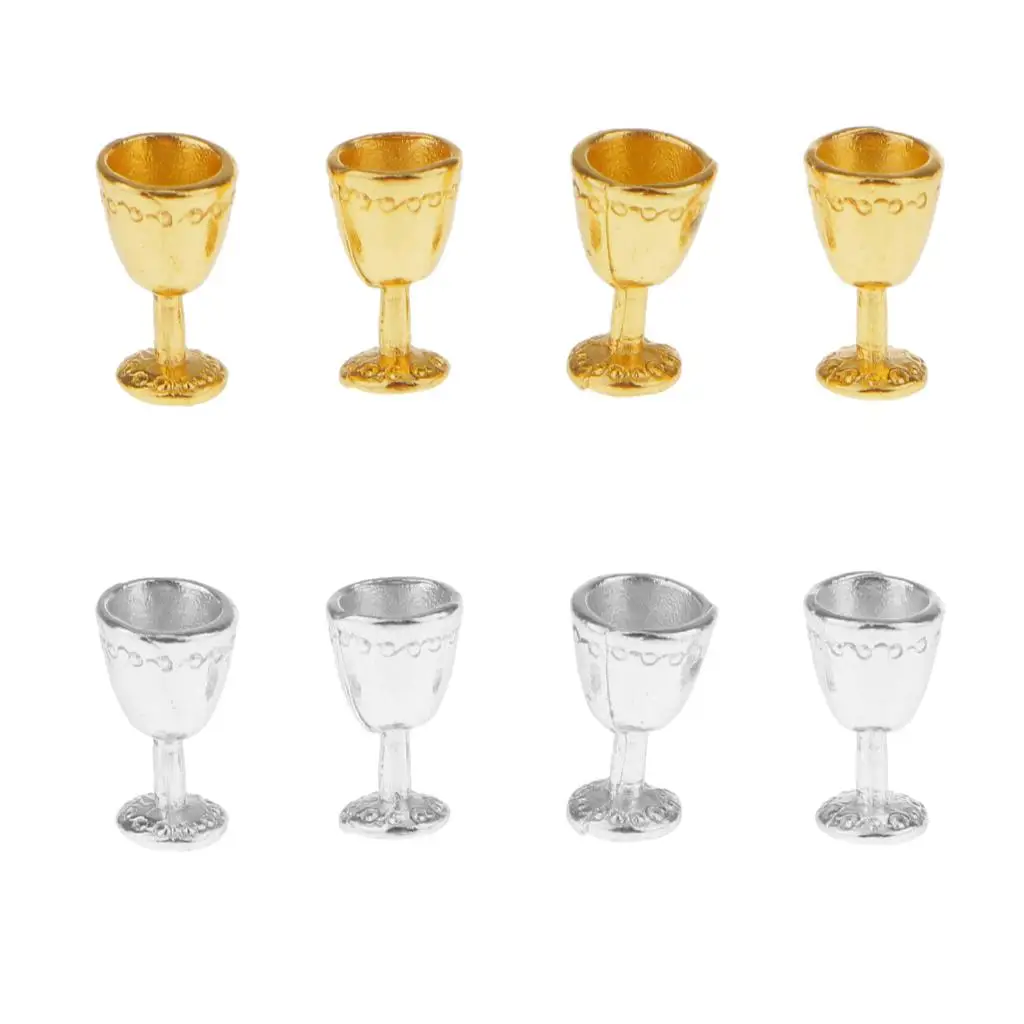 ゴールドメタルゴブレット赤ワインカップドールハウスミニチュアダイニング