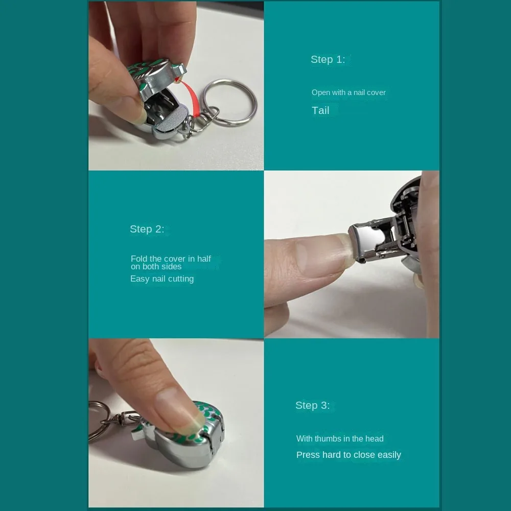 

New Owl Shape Nail Clipper Stainless Steel Portable Nail Clippers Keychain Folding Nail Tools