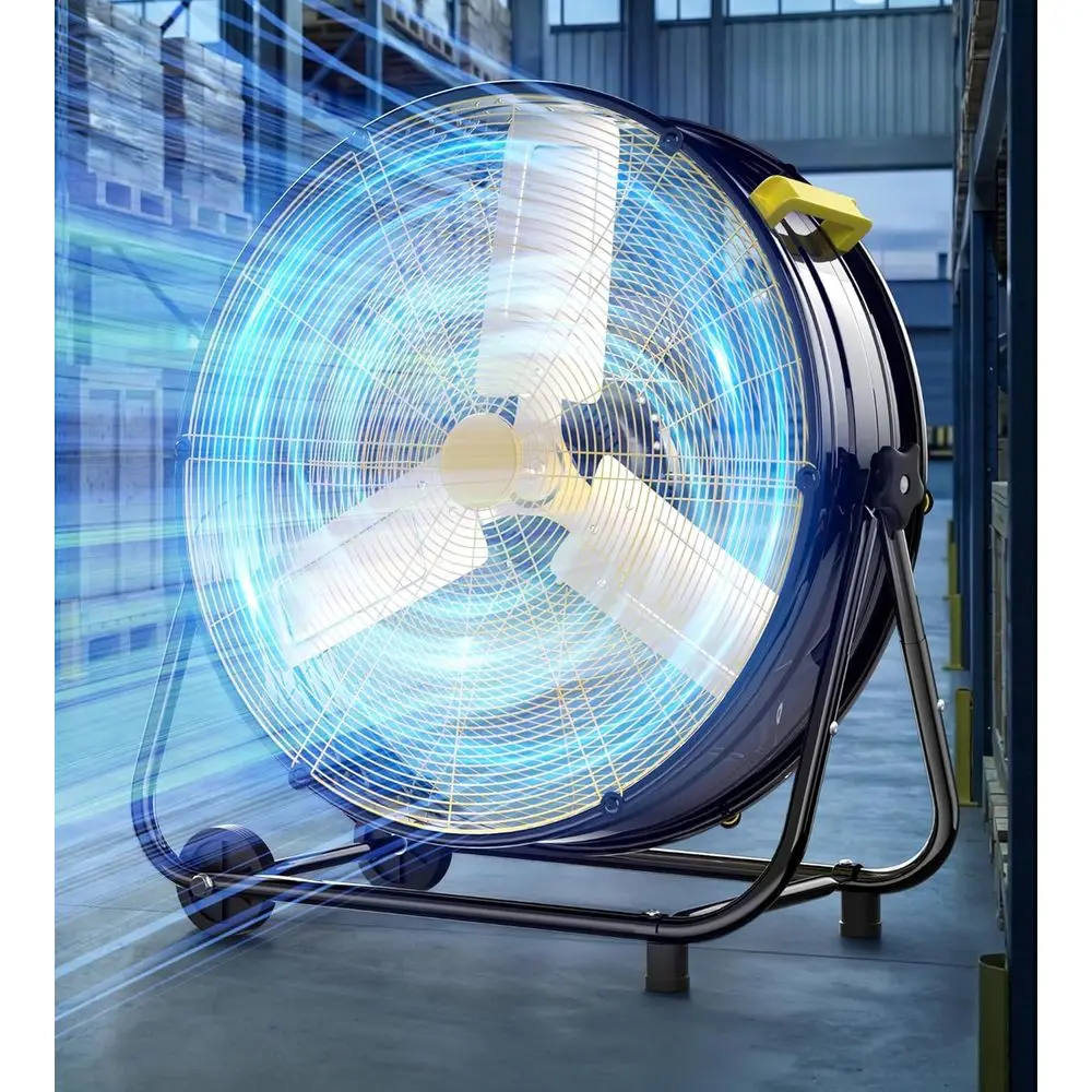 

30IN Industrial loor Drum an,14,000CM High Velocity Heavy Duty Shop an with 360° ,Handle,500W High Velocity Drum an or Garage,Ba