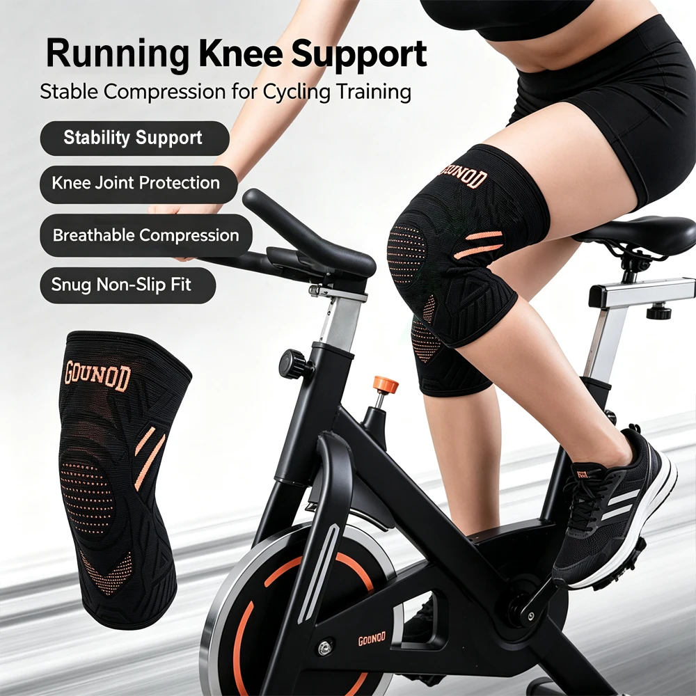 Sports Knee Brace with Breathable Fabric, Provides Firm Joint Support for Weightlifting,Basketball,Fitness & Outdoor Activities