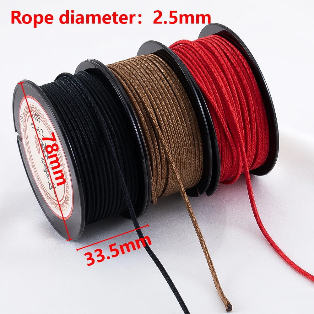 10Meter/Roll 2.5mm Cotton Thread Cord Chinese Knot Bracelet Braided String for DIY Tassel Beading String Jewelry Making Material view 6