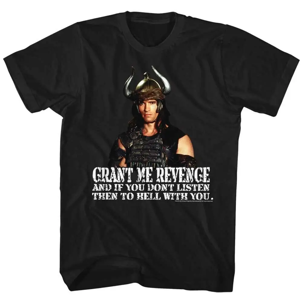 

Conan The Barbarian Movie Grant Me Revenge Or To Hell With You Men's T-Shirt