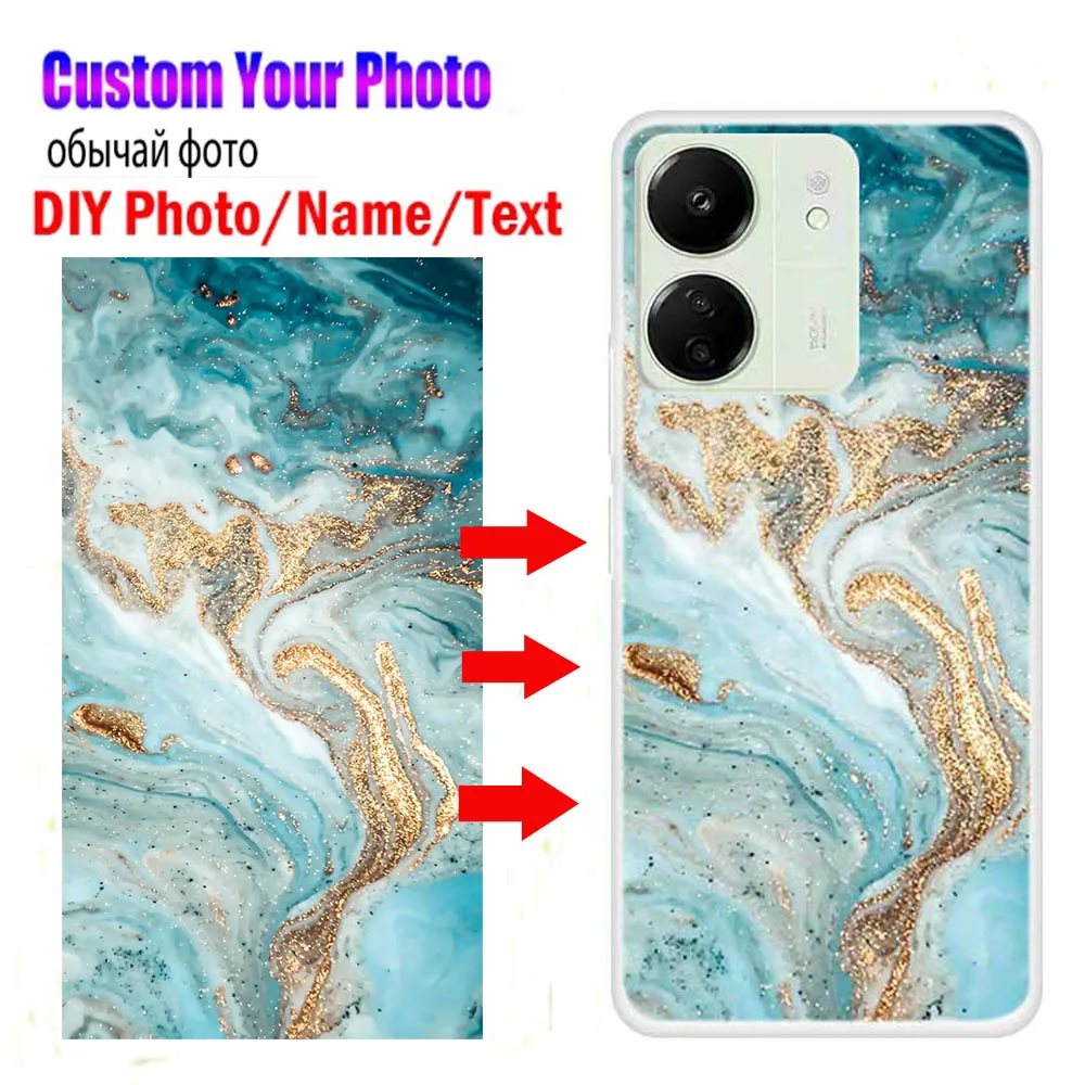 Customized Design Phone Cases for Xioami POCO C65 X3 NFC M4 M6 Pro 4G Silicone Cover DIY Photos Picture Image Clear TPU Fundas