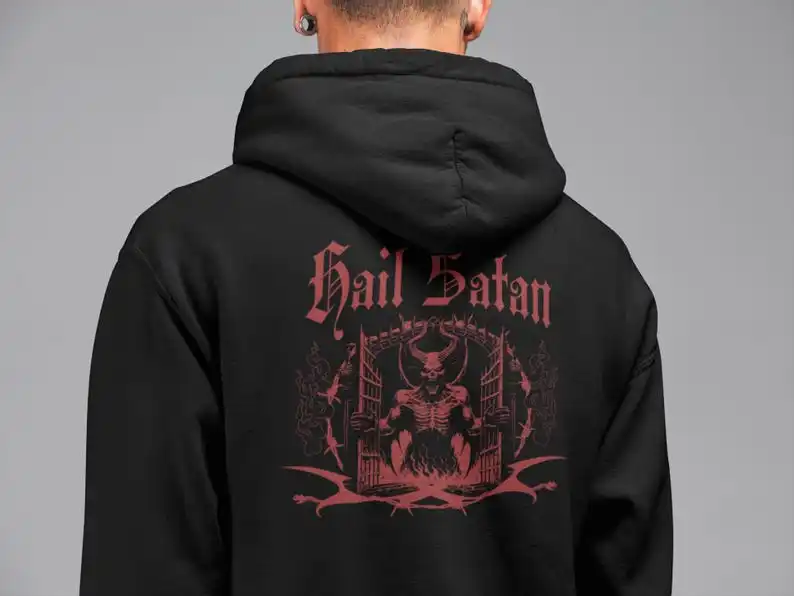 هيل القوطية هوديي القوطية والساحرة هدية لمحبي النمط الداكن، هدية للقوطية، غامض هوديي البلوز الشيطاني #5