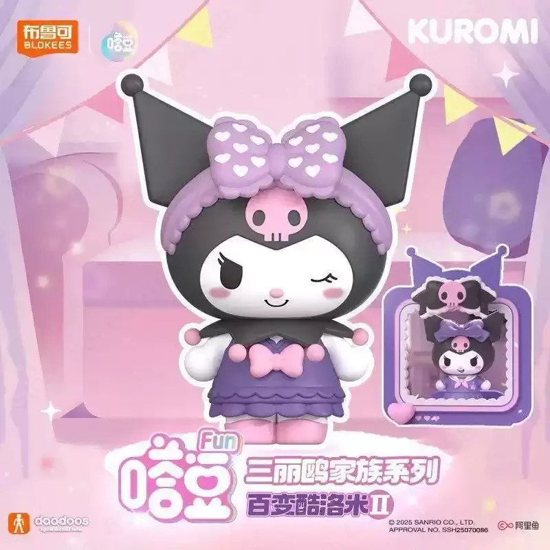 Новые блоки-фигурки Blokees Sanrio Kuromi Doodoos FUN02 Series: милые мультяшные персонажи, легко собираемые конструкции, игрушки-поделки, подарок