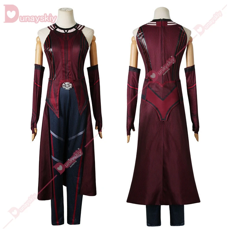 Costume de Cosplay Wanda Maximoff pour Femme, Vêtements de Sauna de Sorcière planchers let, Everak et Pantalon, Ensemble Complet, Accessoires d'Halloween