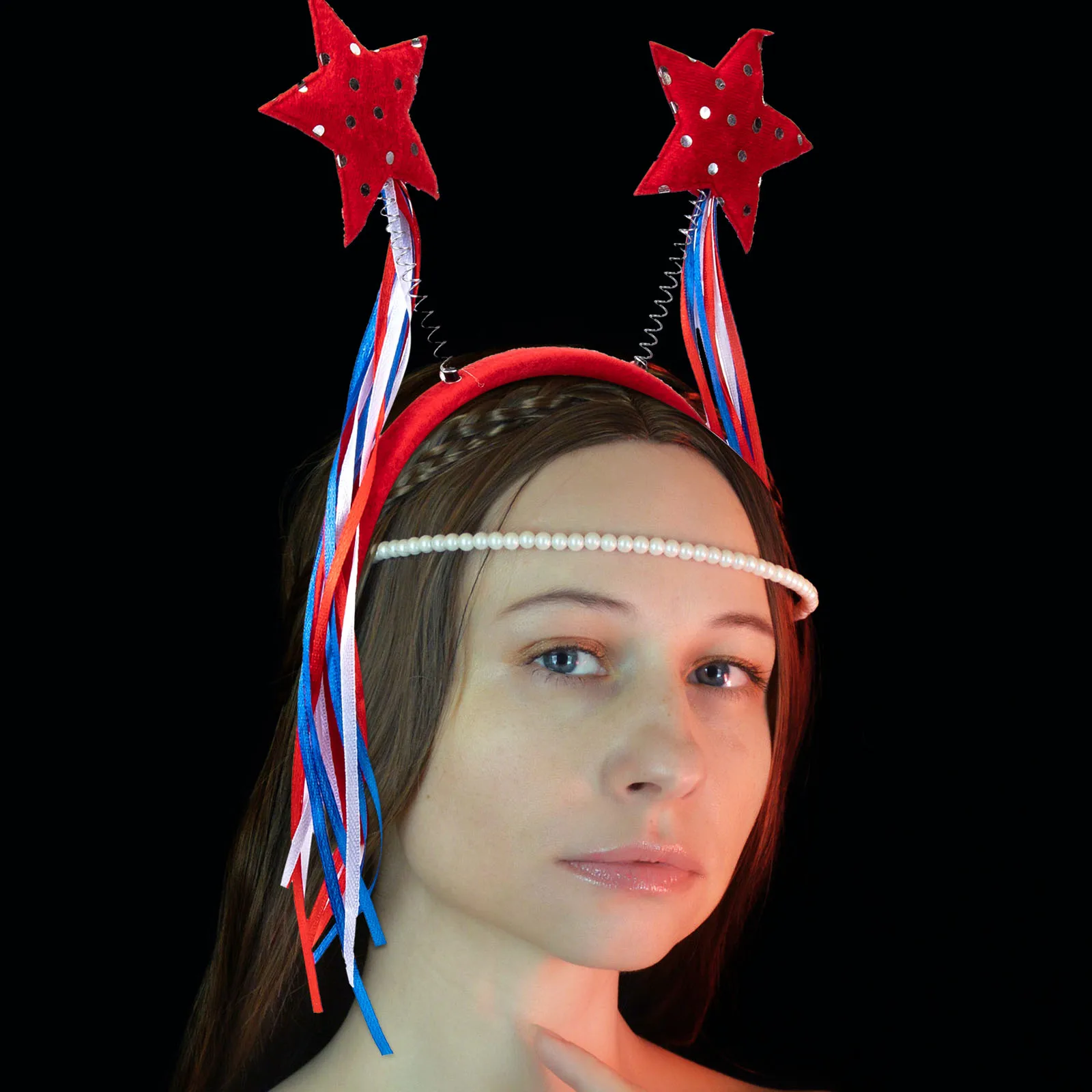 

Independence Day Hair Hoops Party Fourth Of July Headdress Headdress Lightweight Plastic July B Decorative Headwear s