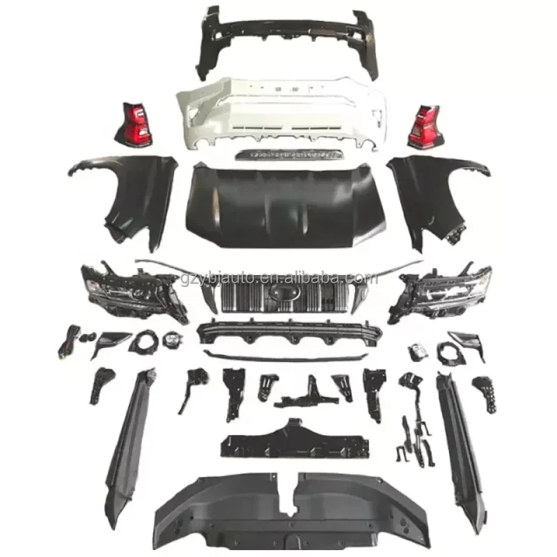 

YBJ Car Accessories Body Kit for Prado 2008-2015 to 2018-2021 FJ150 Facelift Modified Upgrade Kit Headlight LC150 Body Kit
