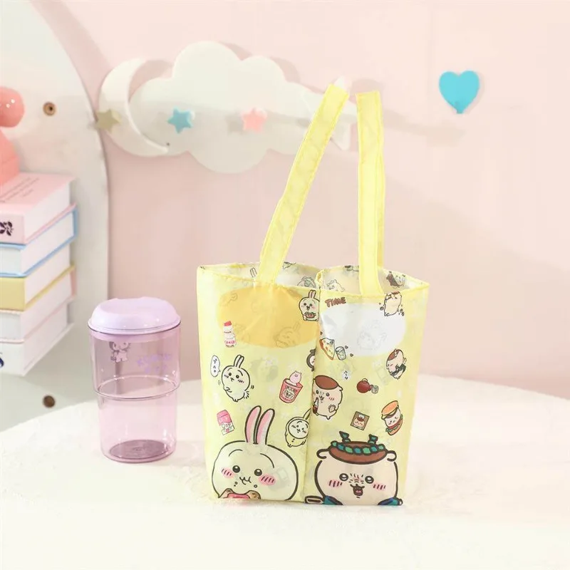 Hot Chiikawa Usagi Foldable Water Cup Bag Dual Drink Holder Portable Cup Carrier Bag Milk Tea Coffee Beverage Carrier Outdoor view 3