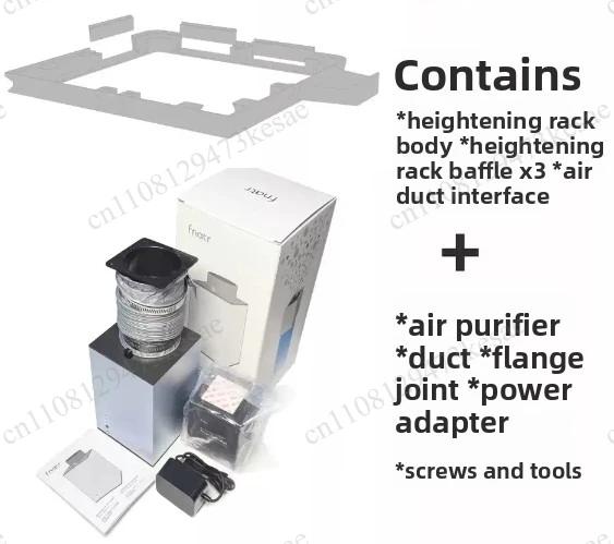 FNATR Air Purifier Filter for Bambu Lab P2S 3D Printer, 5-Stage HEPA Carbon Dust & Odor Exhaust System