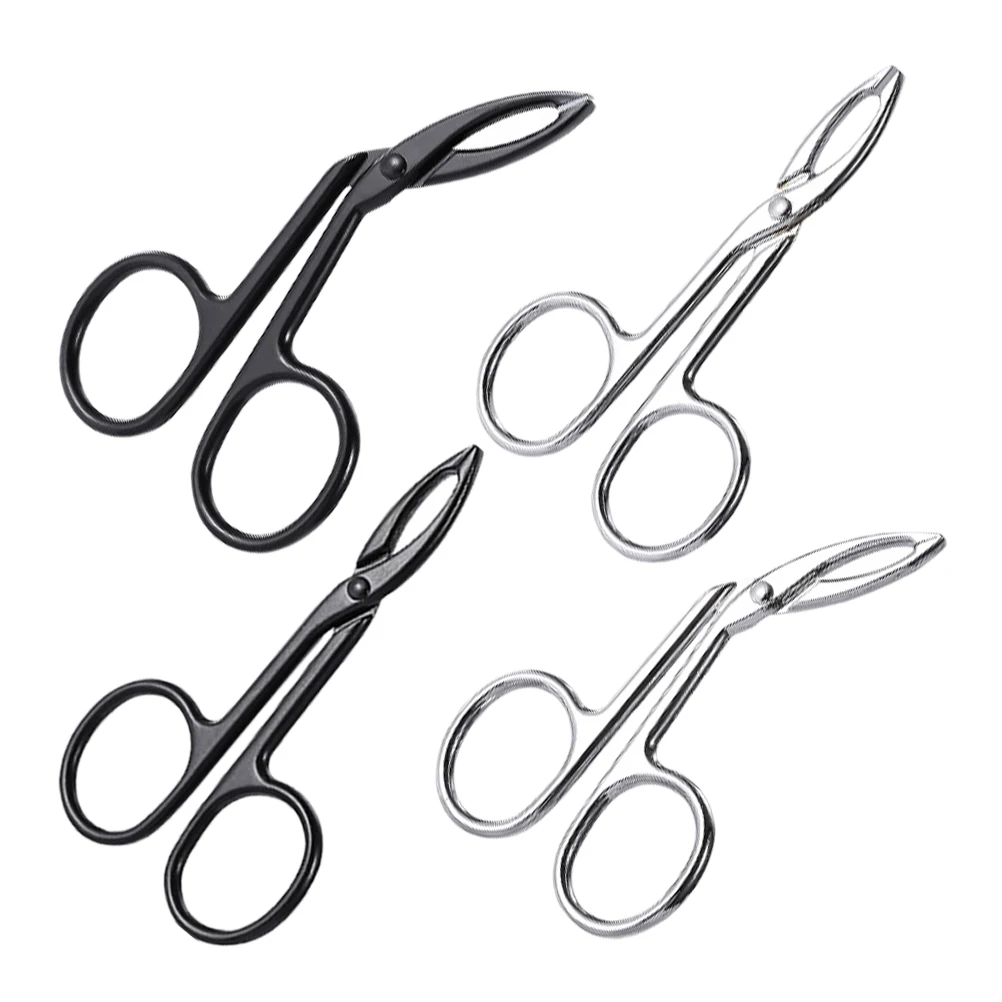 

4 pcs Stainless Steel Eyebrow Tweezers Scissor Pliers for Women Men Facial Hair Removal Shaping Precision Durable Versatile