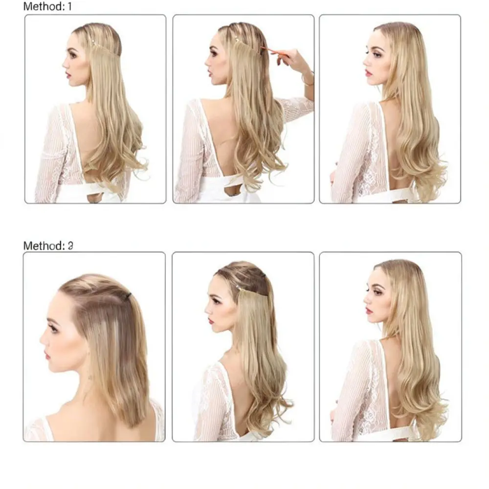 Synthetic Long Straight Hair Extensions Invisible Wire Secret Hairpiece For Women Natural Volume Hair Accessory