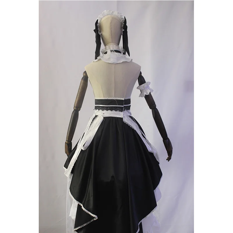 Anime Azur Lane KMS August Von Parseval Maid Dress Uniform Cosplay Costume Halloween Party Outfit Customization