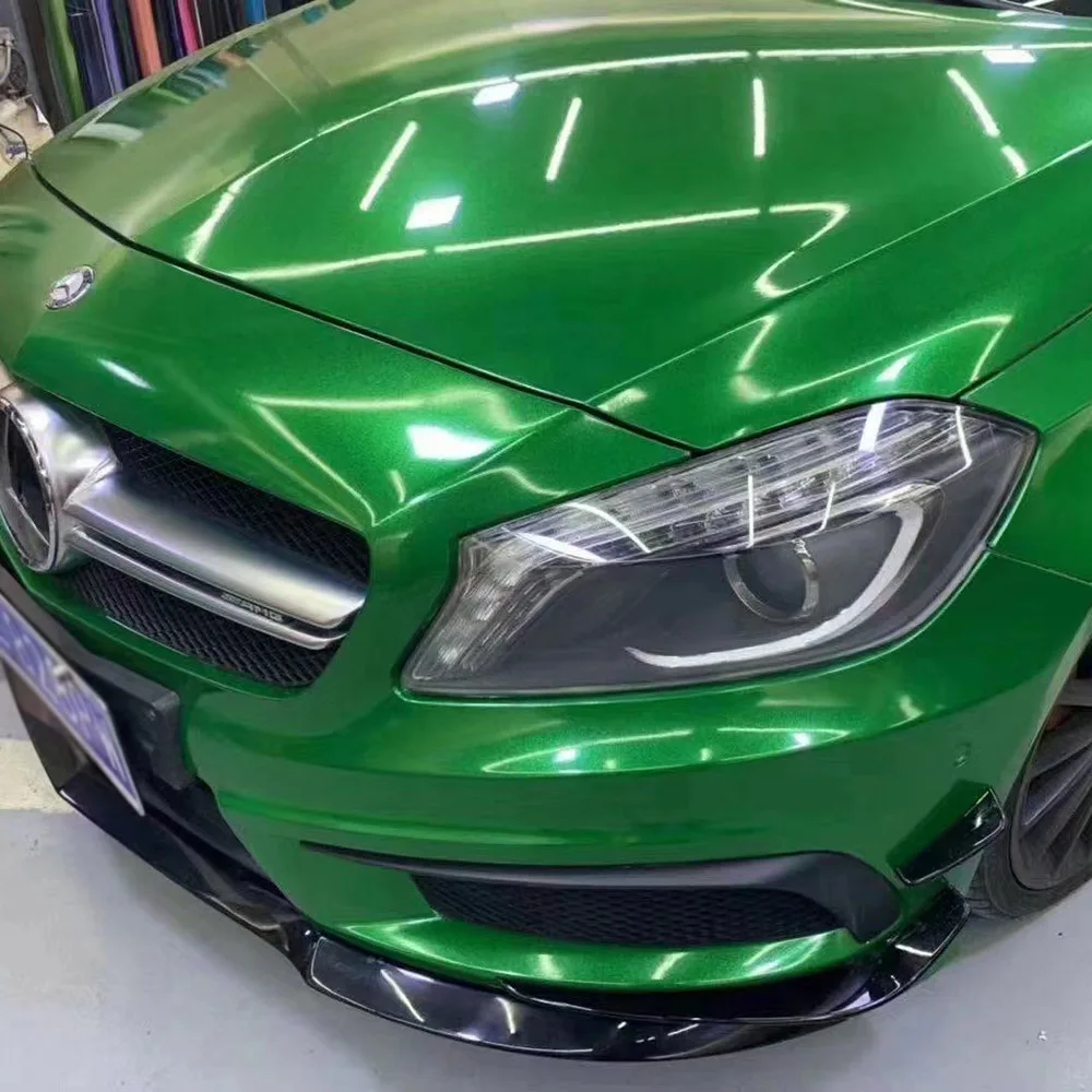 Wrapmaster 5M/10M/18M Car Film Air Channel Super Gloss Metallic Viridis Green Vinyl Wrap For Automobiles