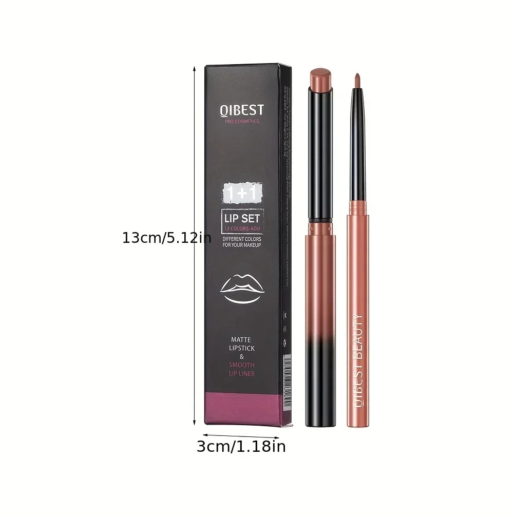 1PC matte lipliner, durable waterproof, sweat resistant, easy to color, fadeless lip gloss, essential for beauty