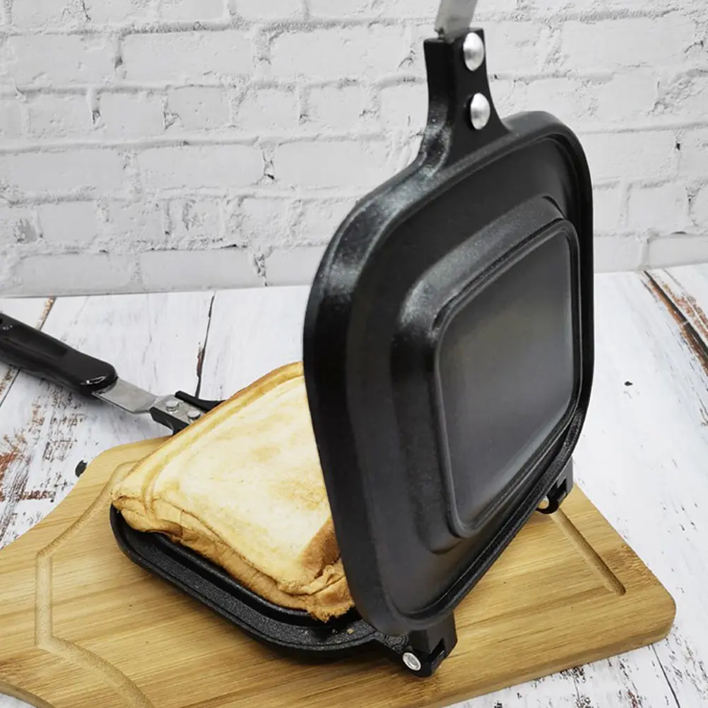 

Double Sided Frying Pan Nonstick Aluminum Kitchen Cookware Sandwich Maker Waffle Home Even Heat Retains Warmth Longer
