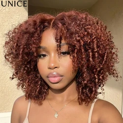 UNice Body Wave Highlight-Perücke, Echthaar, 13 x 4 Spitze-Frontal-Perücke, vorgeschnittene, vorgebleichte Knoten, 7 x 5 Spitzenperücke, Wear Go, leimlose Perücke